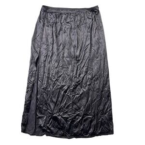 Vassarette Black Maxi Half Slip Skirt Size 32 XL 44 Lingerie Underwear